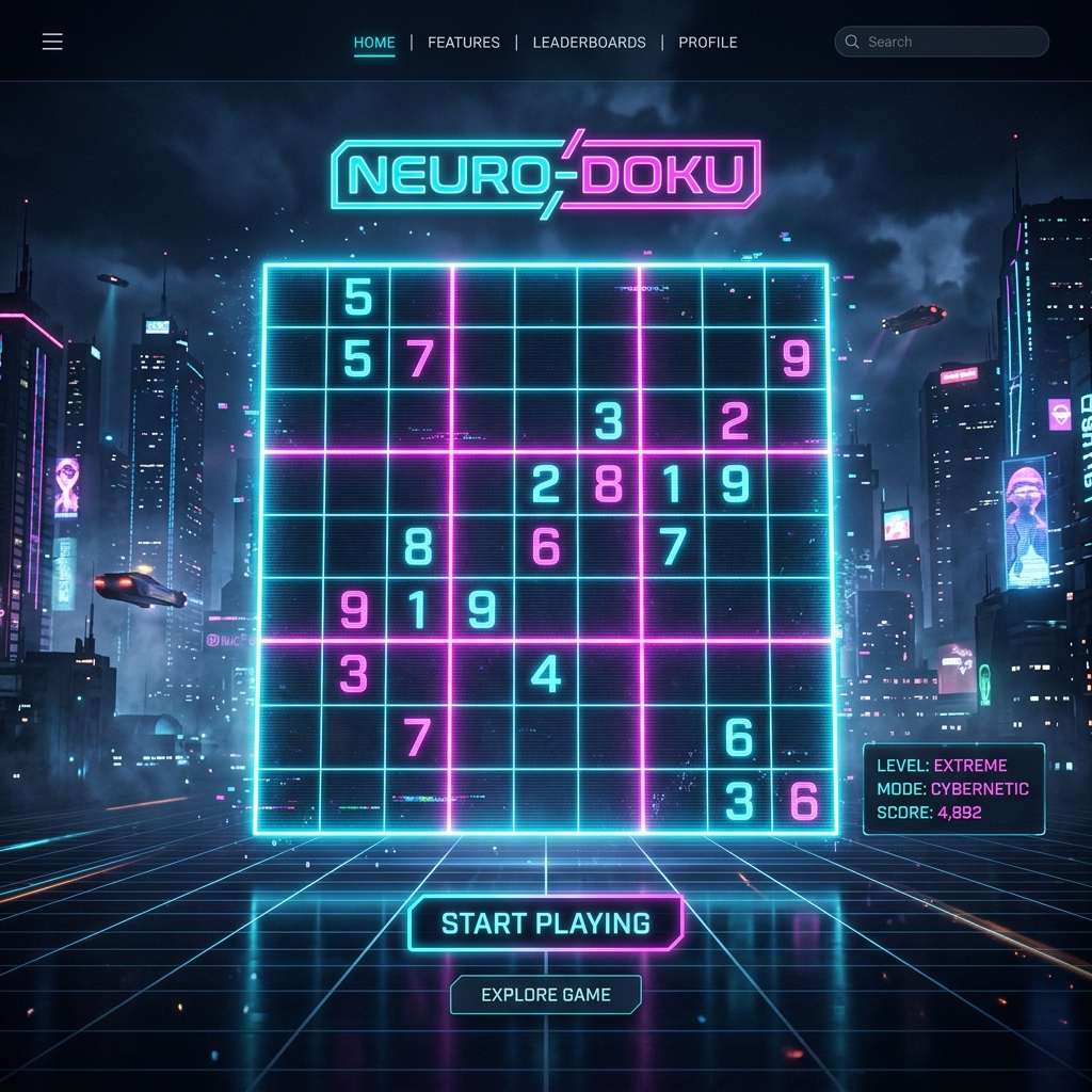Cyber Sudoku UI Preview