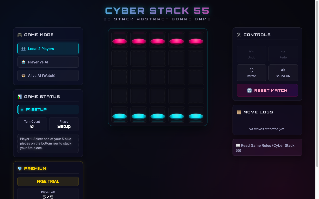 Cyber Stack 55 UI Preview